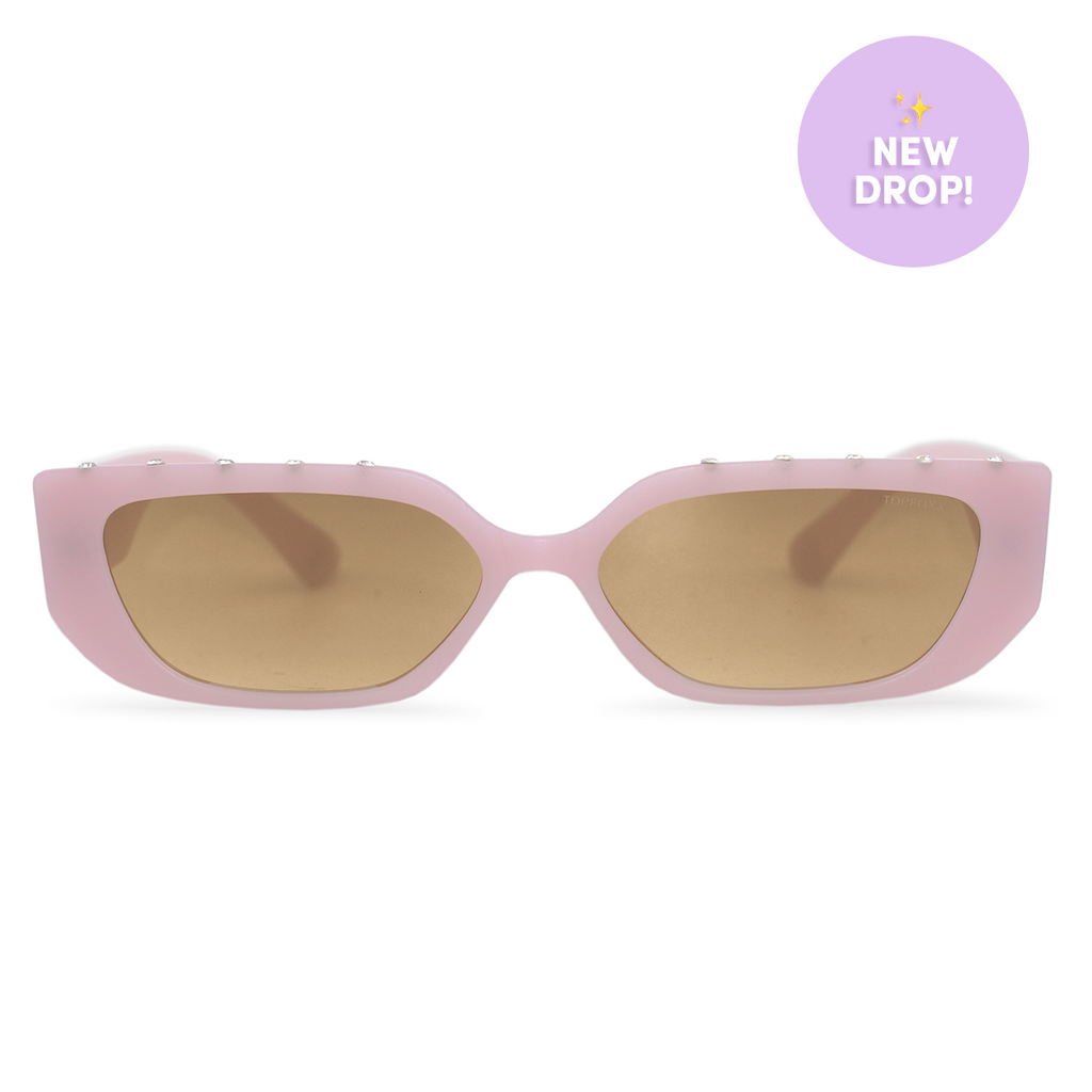 Twyla Pink Rectangular Sunglasses