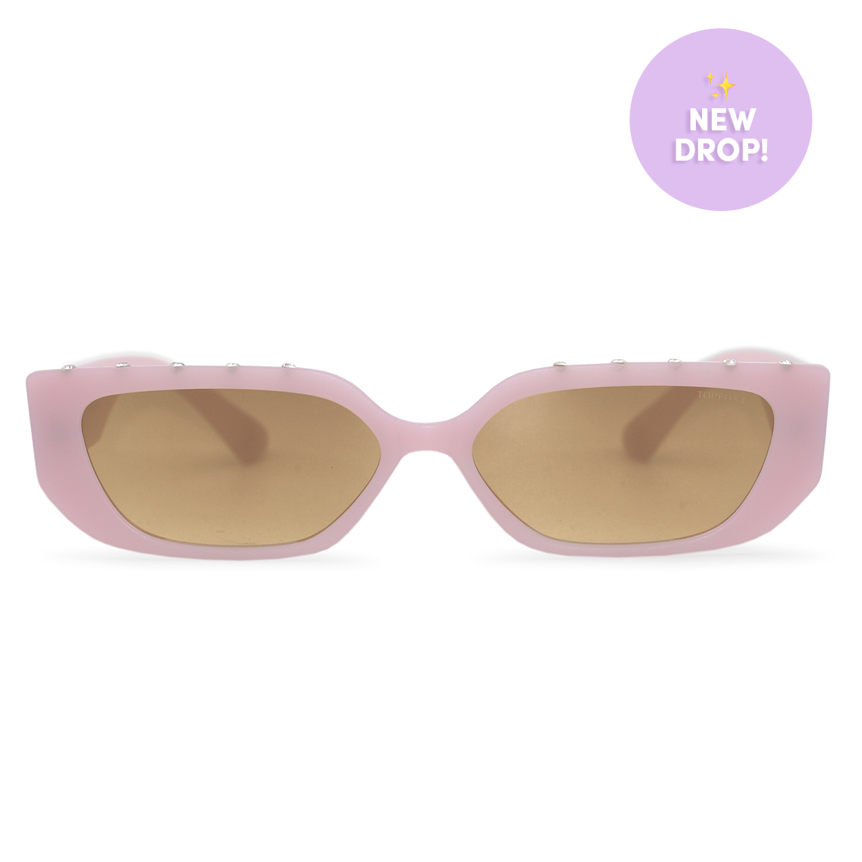 Twyla Pink Rectangular Sunglasses