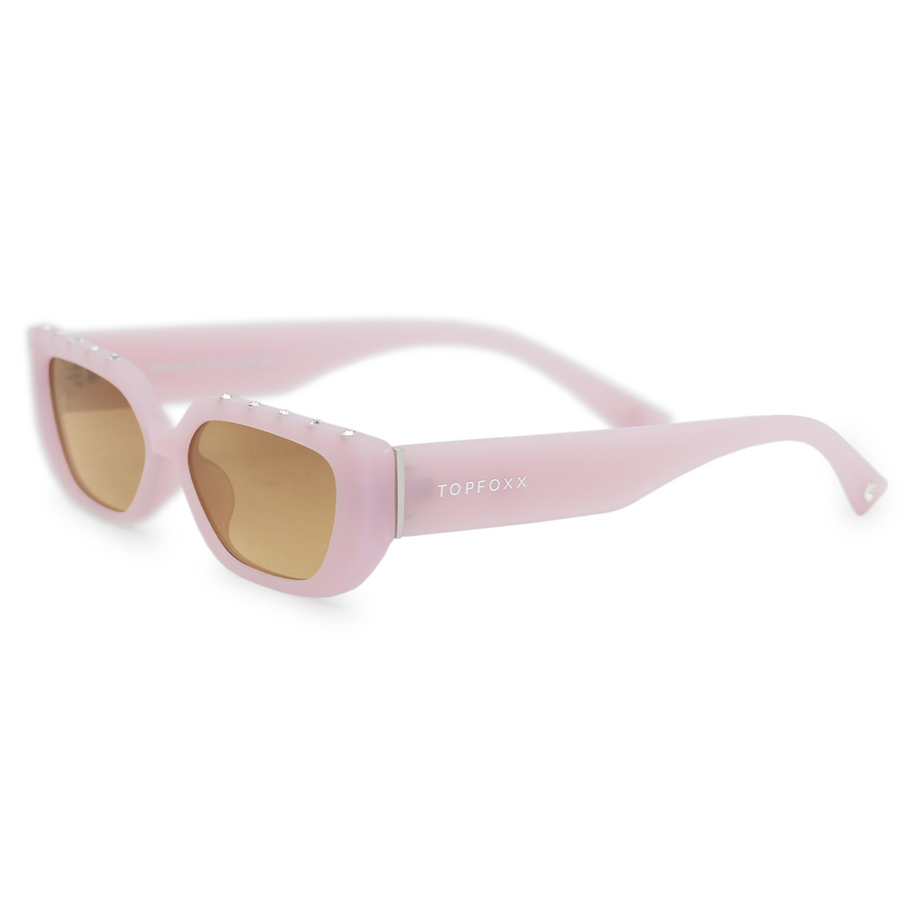 Twyla Pink Rectangular Sunglasses