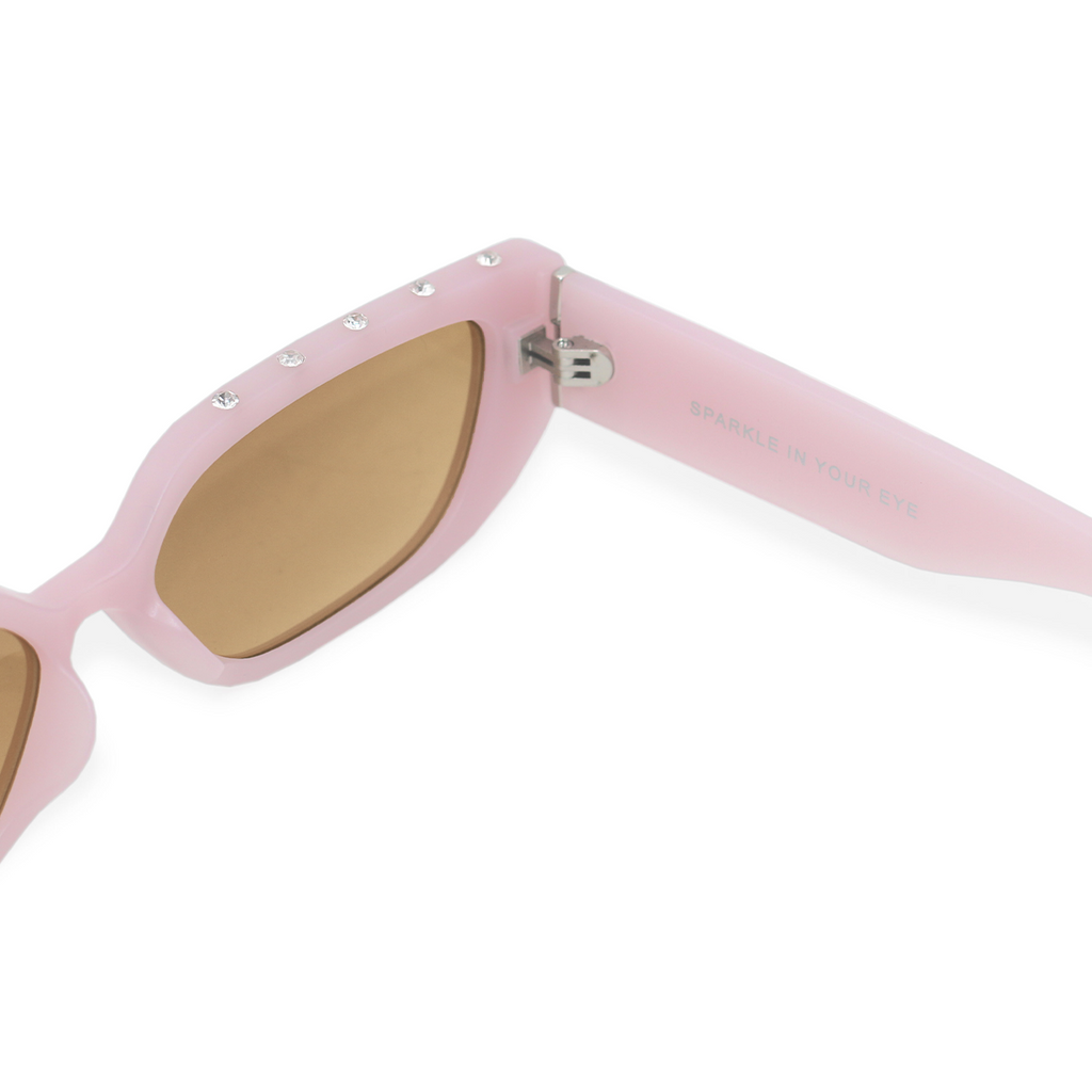 Twyla Pink Rectangular Sunglasses