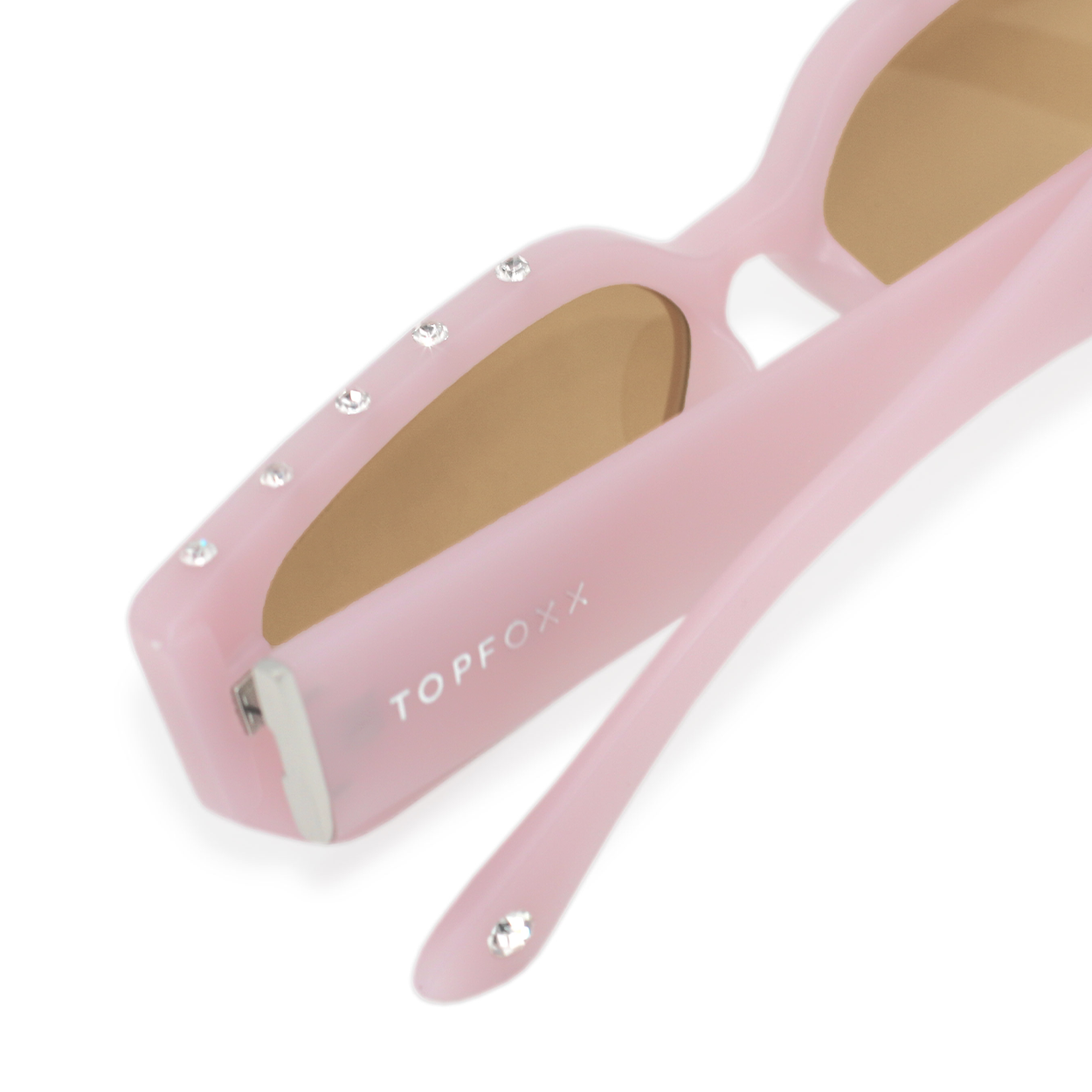 Twyla Pink Rectangular Sunglasses