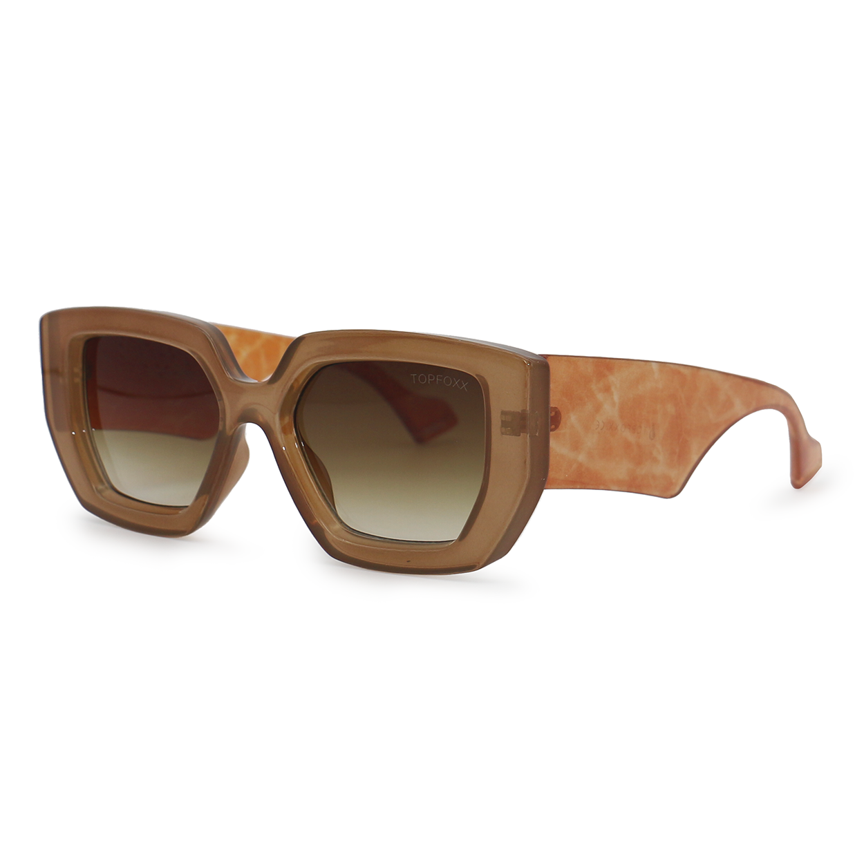 Sienna Oversized Sunglasses in Latte