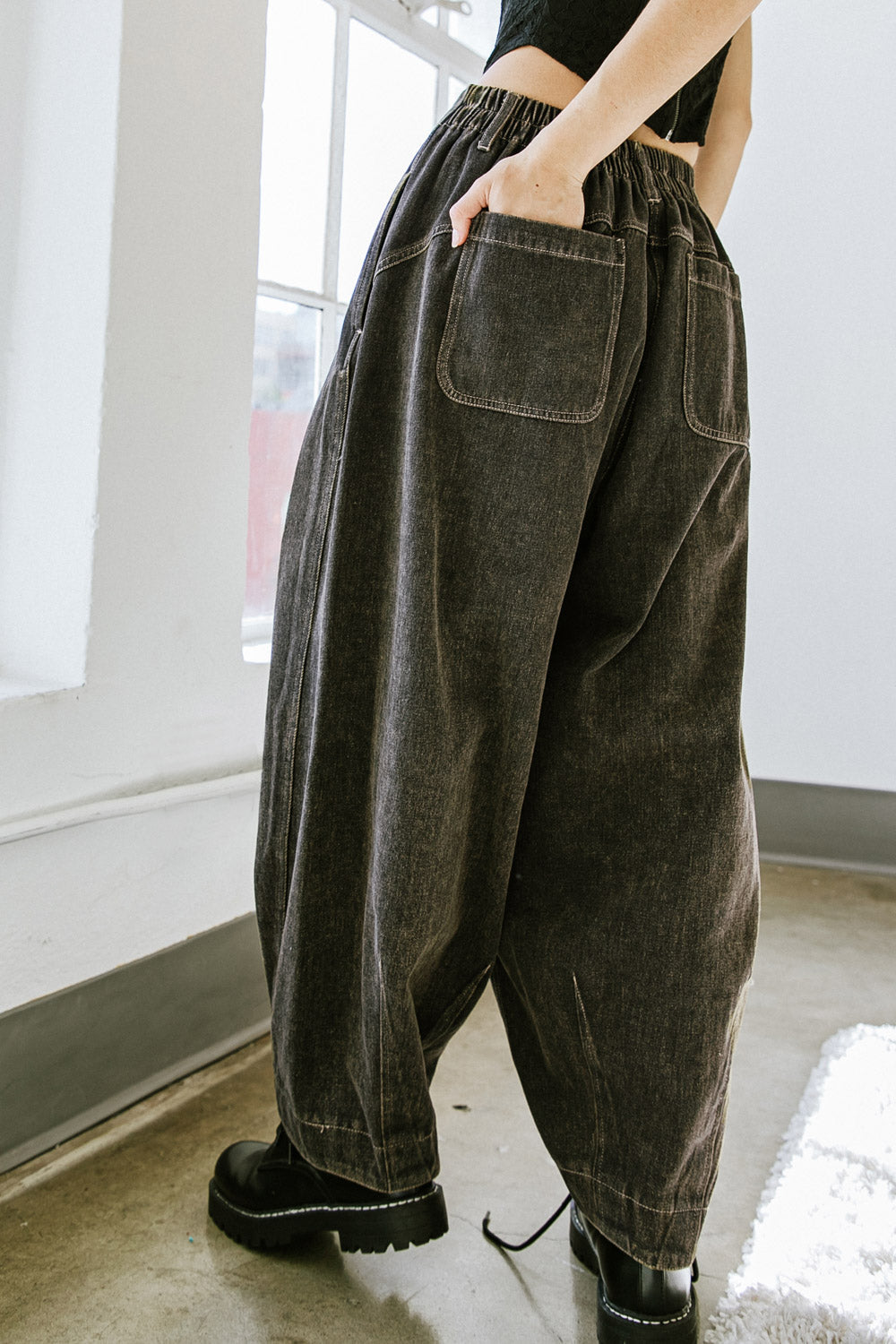 Desiree Barrel Leg Denim Pants