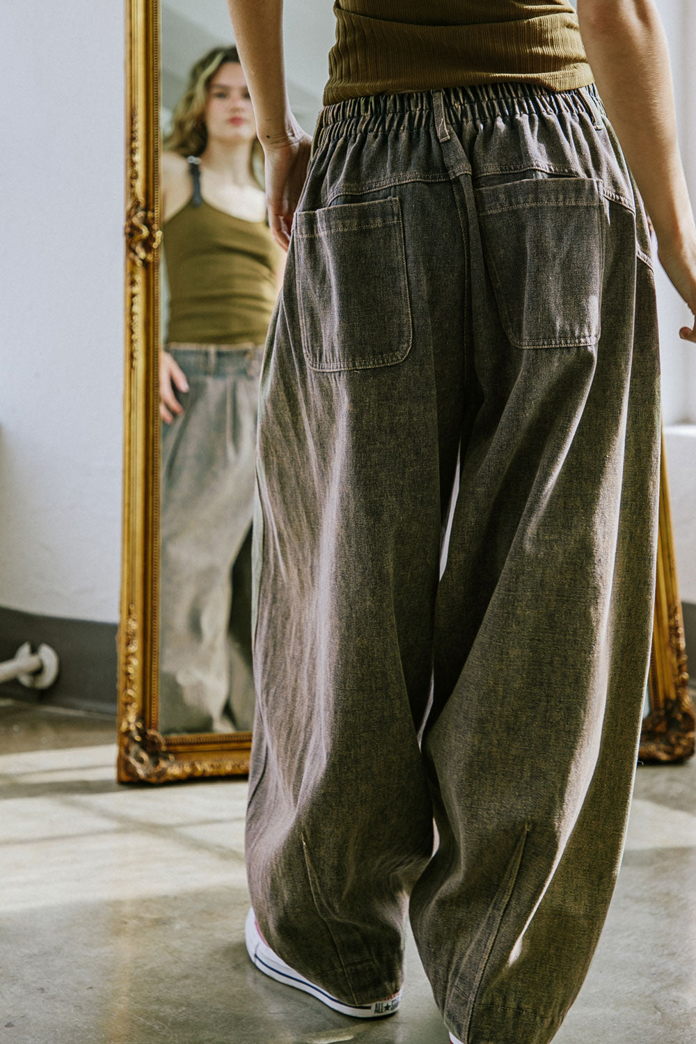 Desiree Barrel Leg Denim Pants
