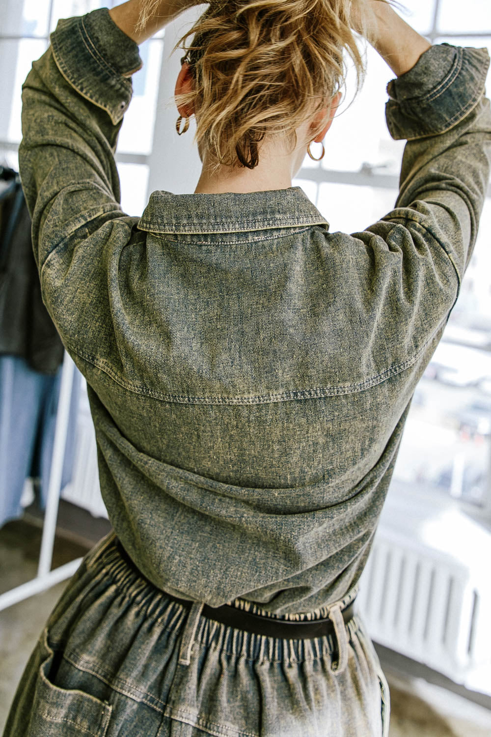 Desiree Button Down Denim Top