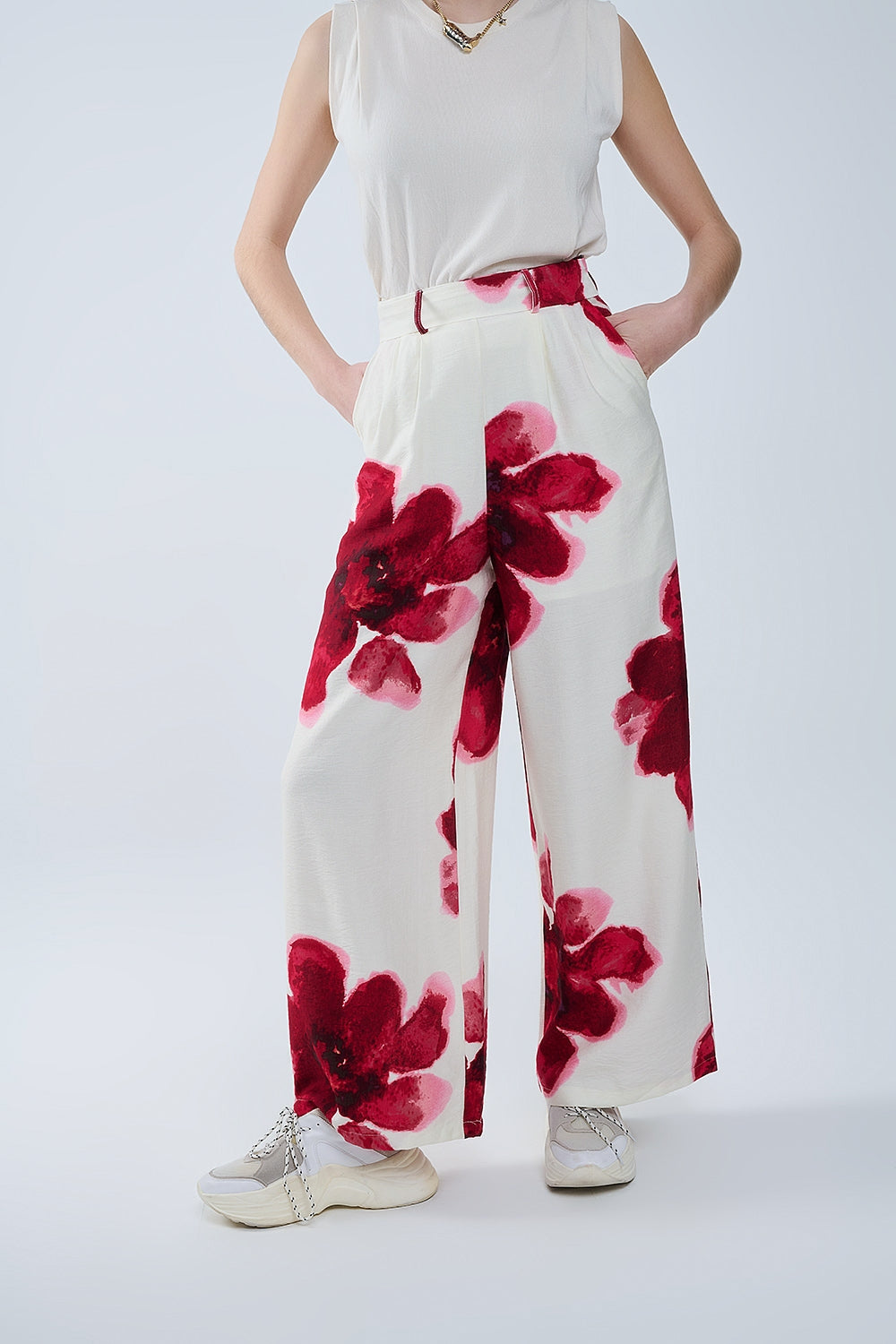 Paige Flower Print Palazzo Pants