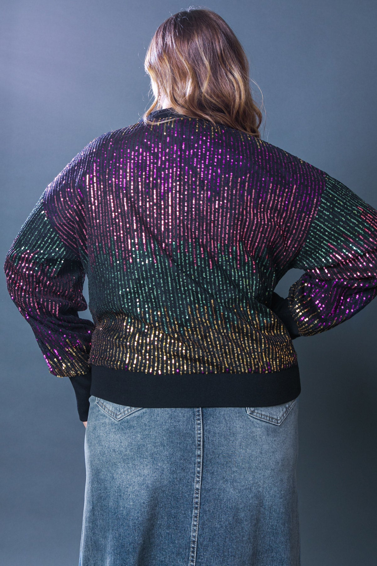 Everly Sequin Bomber Jacket
