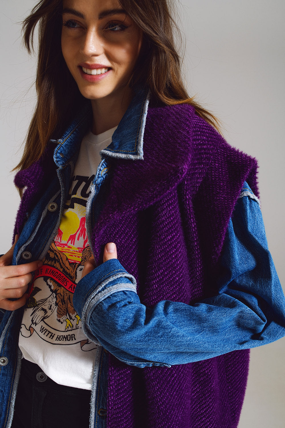 Thyra Open Herringbone Vest