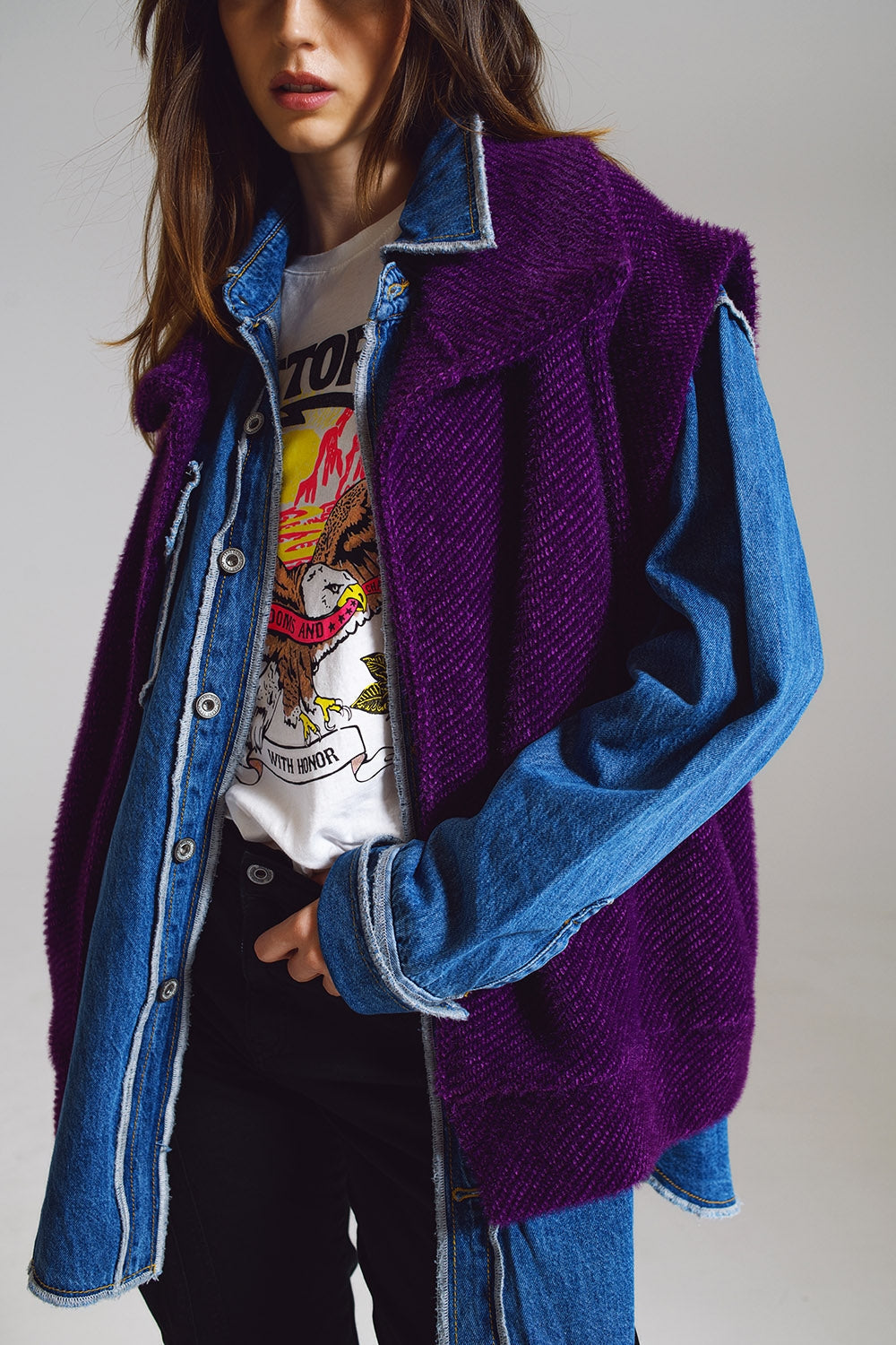 Thyra Open Herringbone Vest