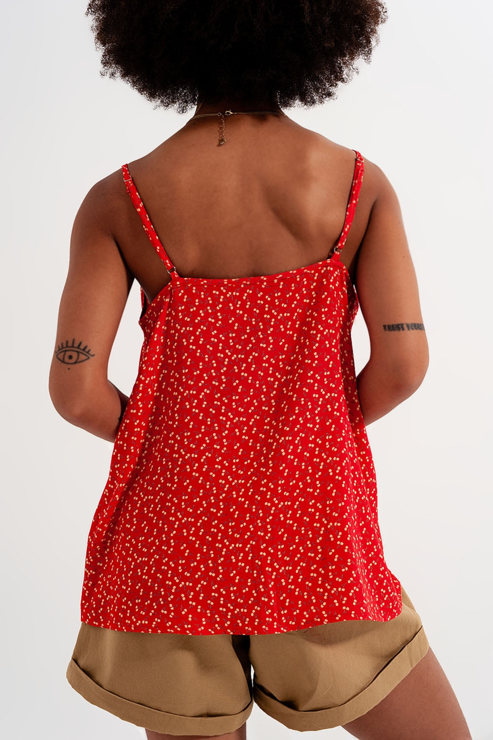 Regina Cherry Top in Red