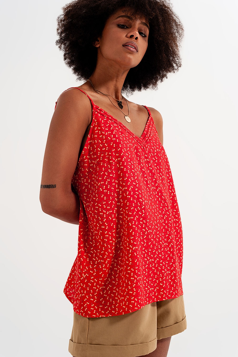 Regina Cherry Top in Red