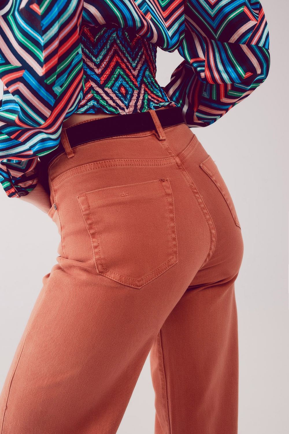 Terra Wide Leg Jeans in Rust