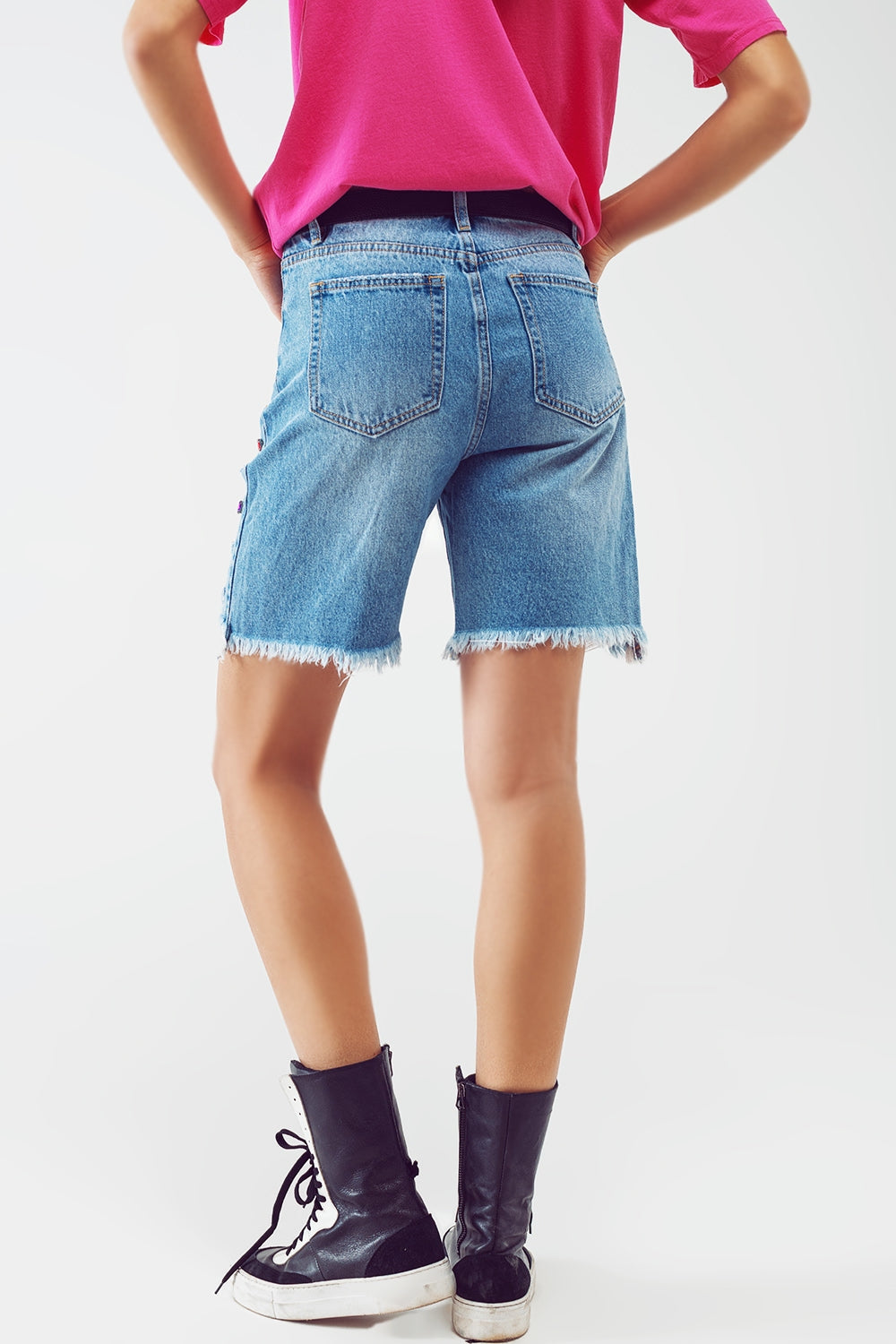 Isadora Bedazzled Jean Shorts