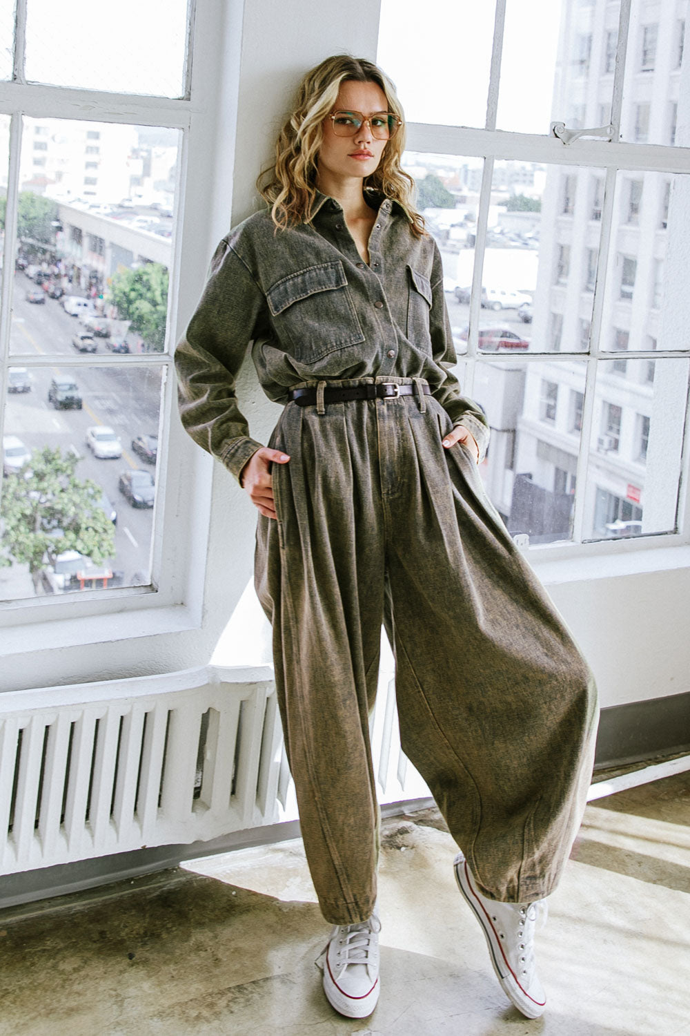 Desiree Barrel Leg Denim Pants