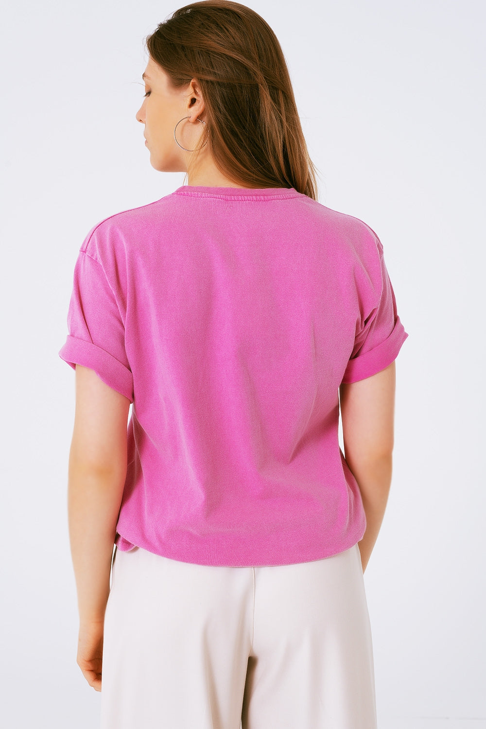 Dolores Summer Love Graphic Tee in Pink