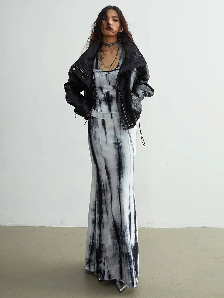 Janice Vegan Leather Faux Fur Jacket