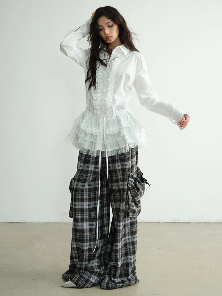 Dara Plaid Cargo Pocket Pants