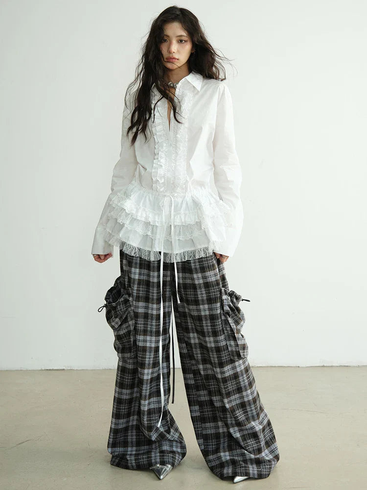 Dara Plaid Cargo Pocket Pants