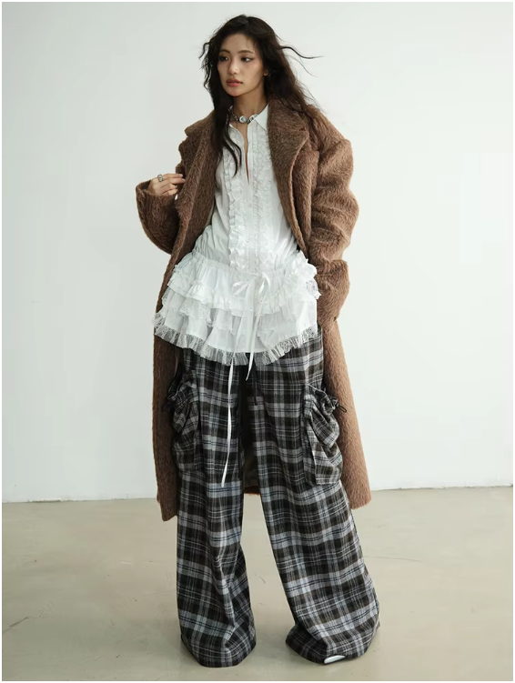 Dara Plaid Cargo Pocket Pants