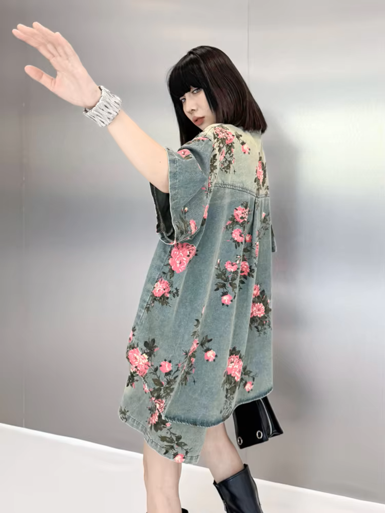 Rosette Rose Denim Shirt
