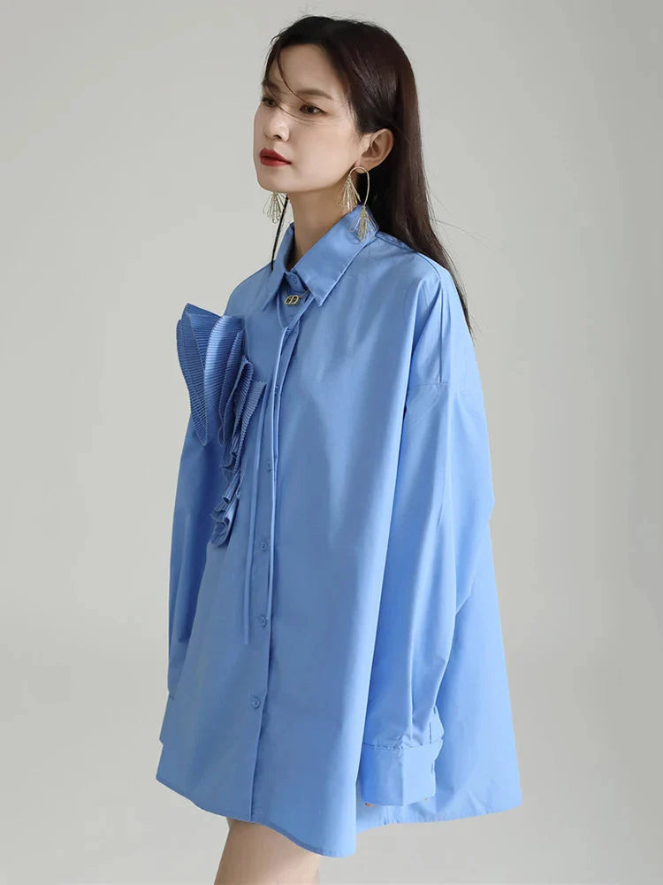 Sheltey Ruffle Flower Blouse