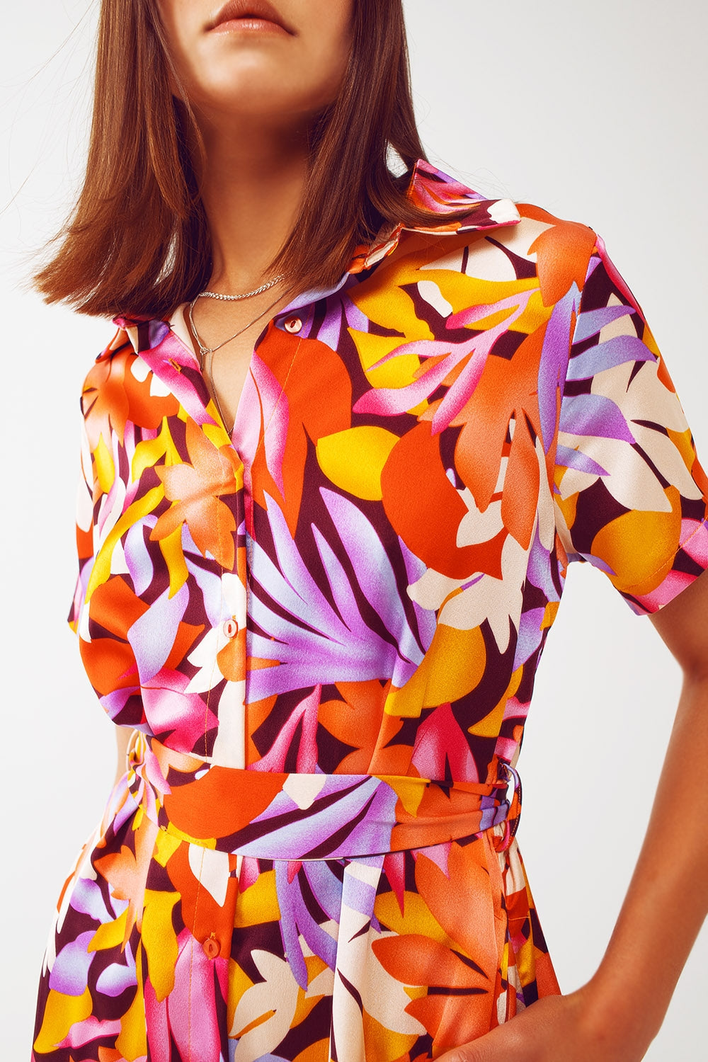 Nella Midi Floral Print Dress