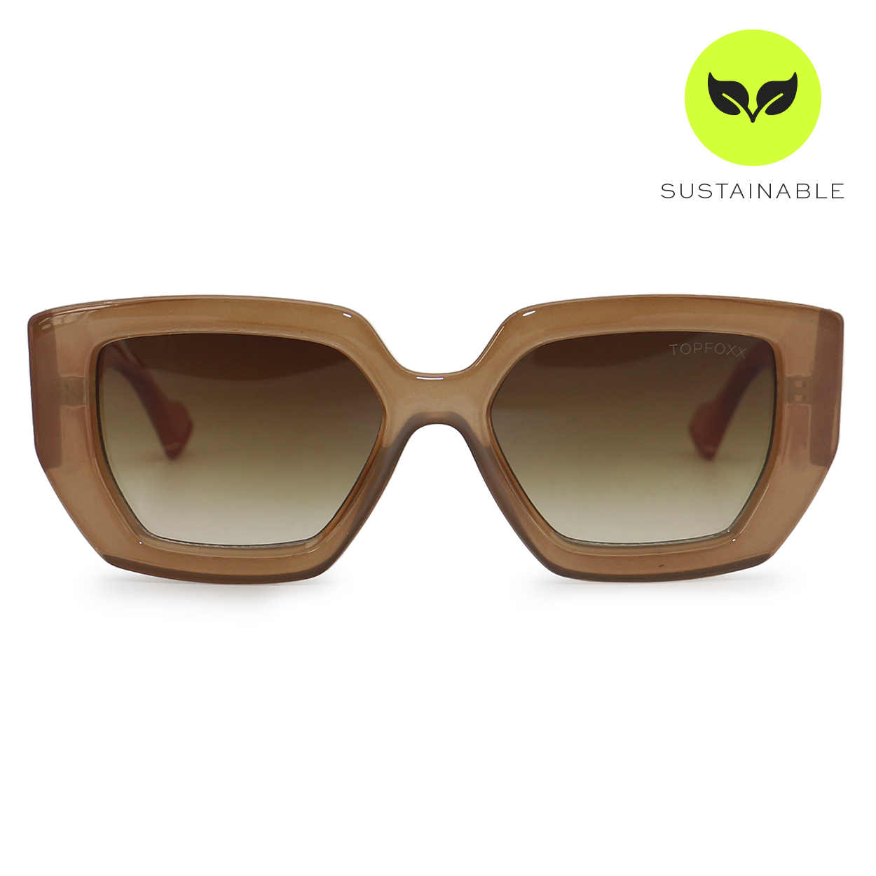 Sienna Oversized Sunglasses in Latte