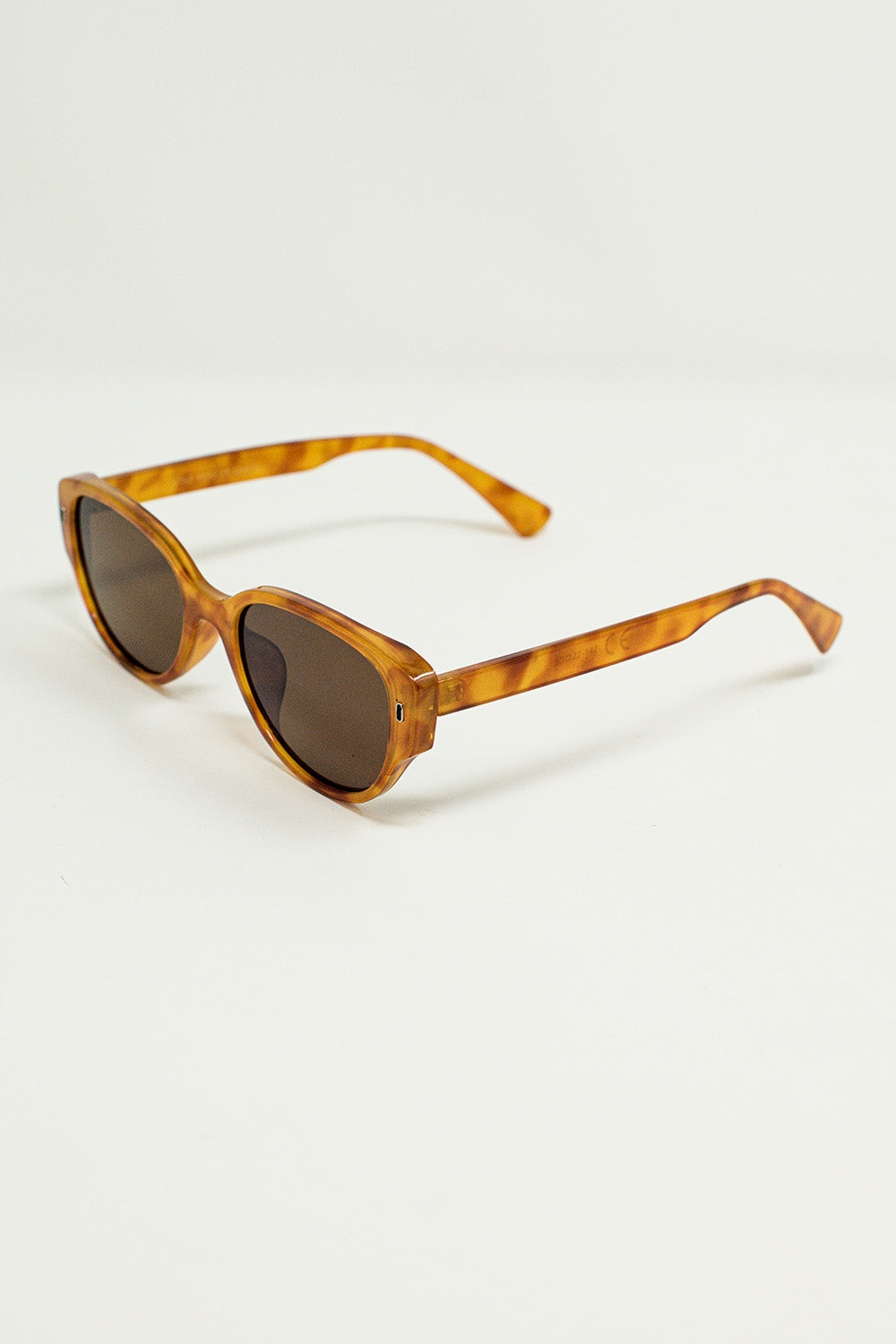 Amber Oval Tortoise Shell Sunglasses