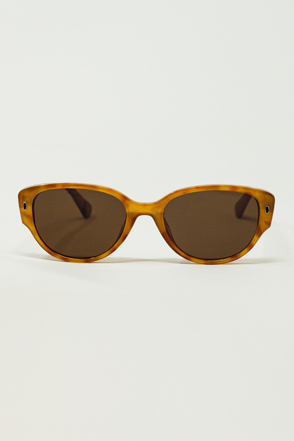 Amber Oval Tortoise Shell Sunglasses