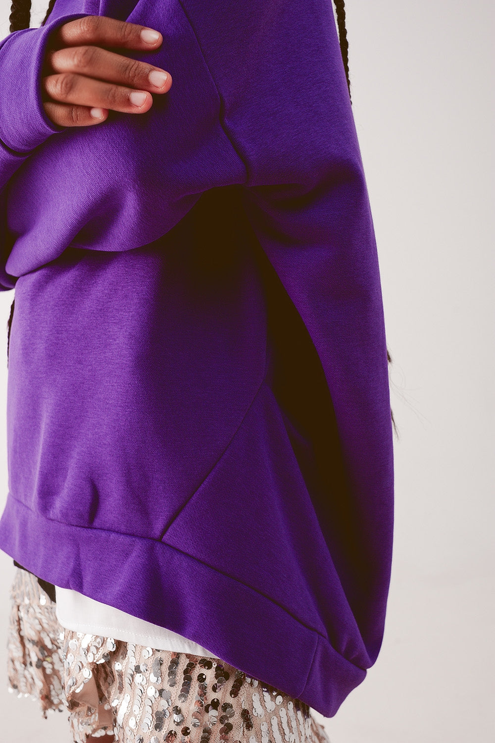 Janelle Oversized Sweatshirt in Purple
