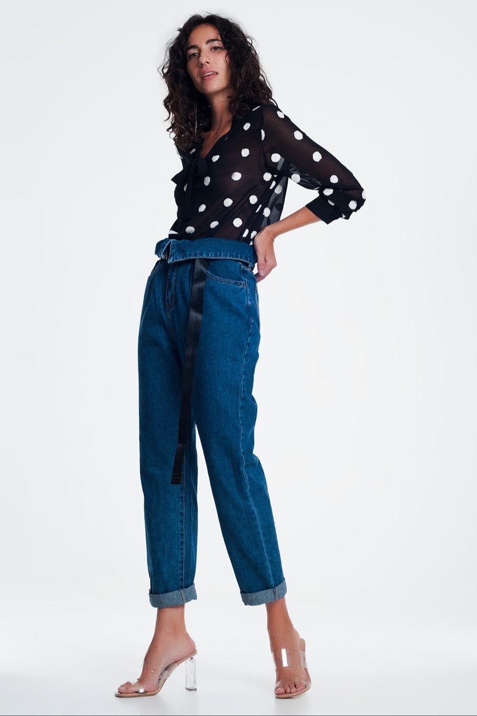 Tasha Retro Paper Bag Jeans
