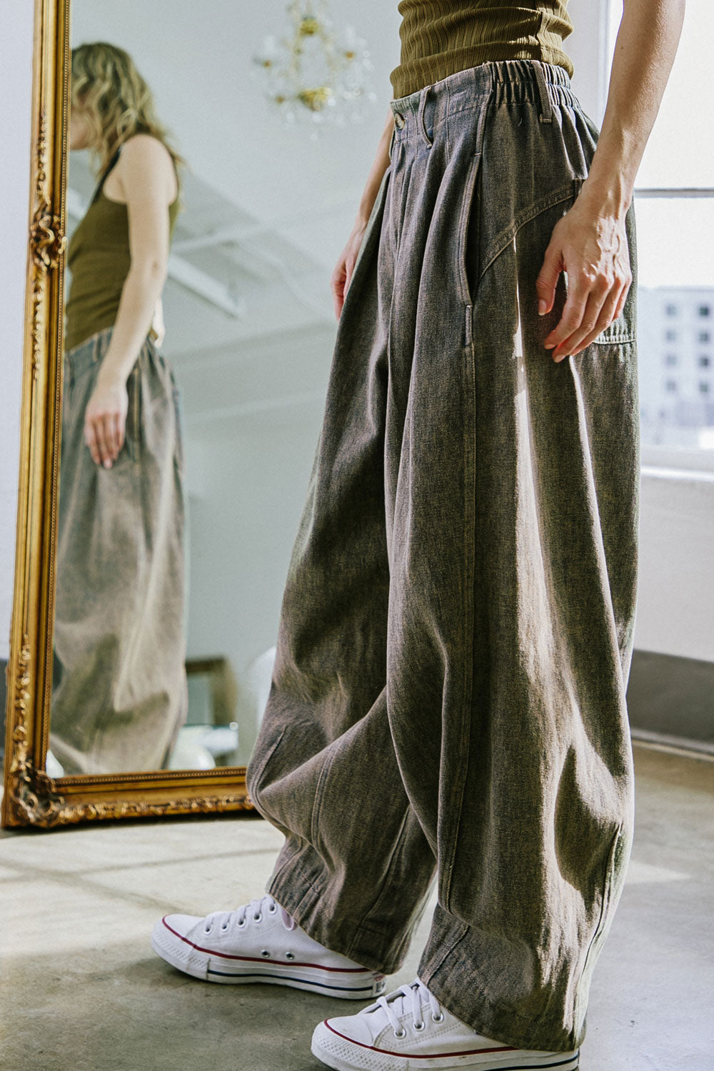 Desiree Barrel Leg Denim Pants