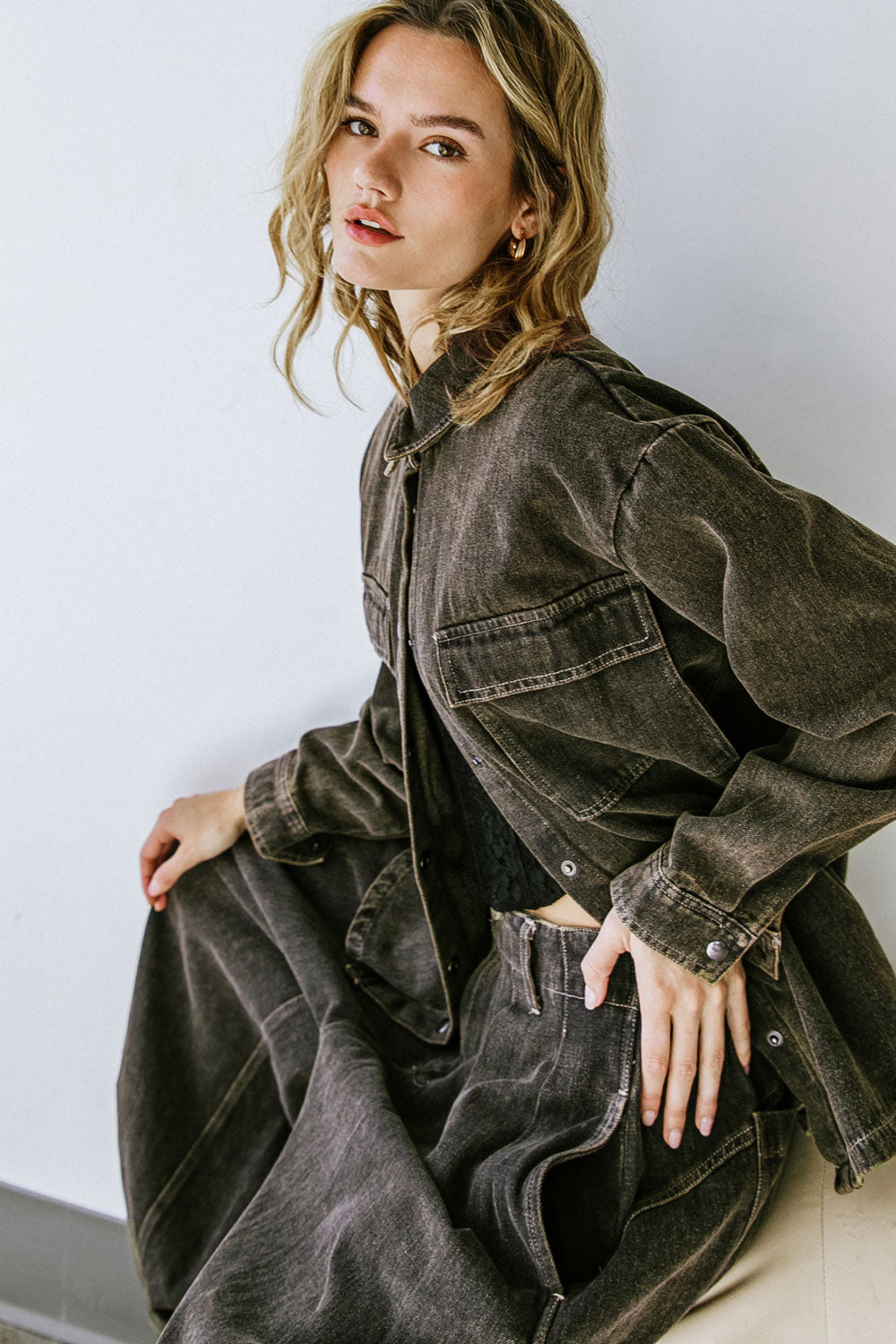 Desiree Button Down Denim Top