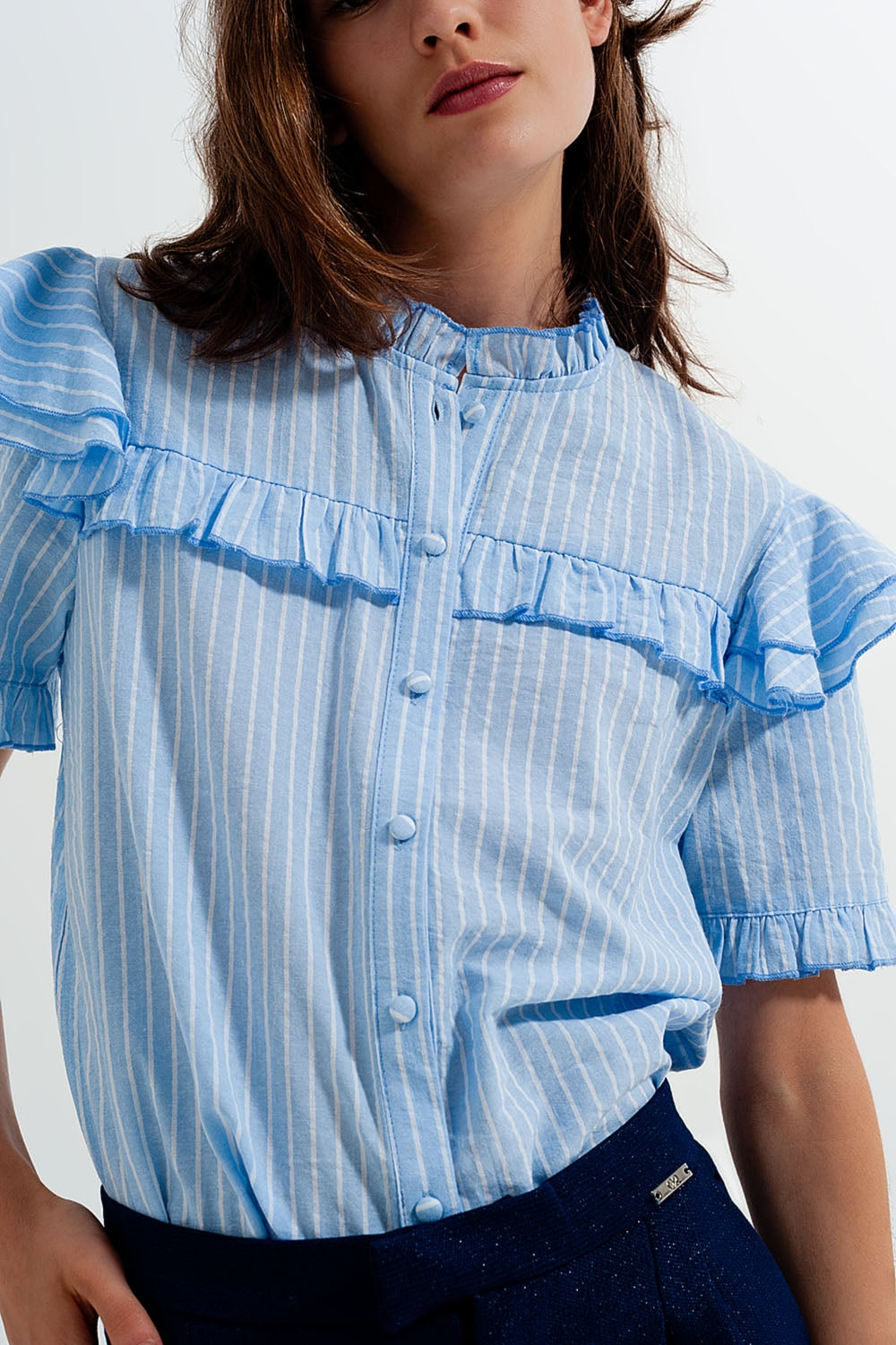 Beatrix Frilly Button Down
