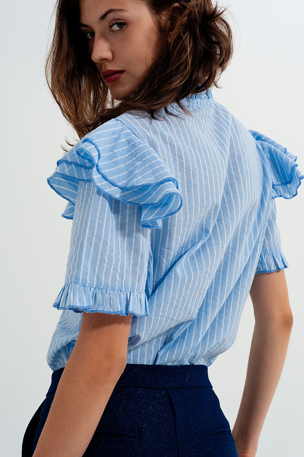 Beatrix Frilly Button Down