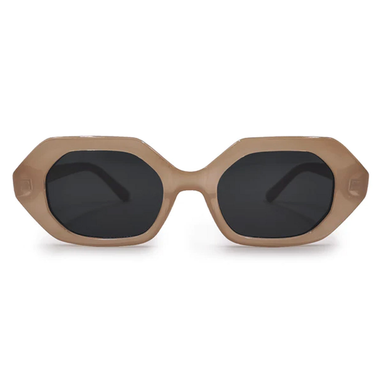 Jovana Geometric Sunglasses in Nude