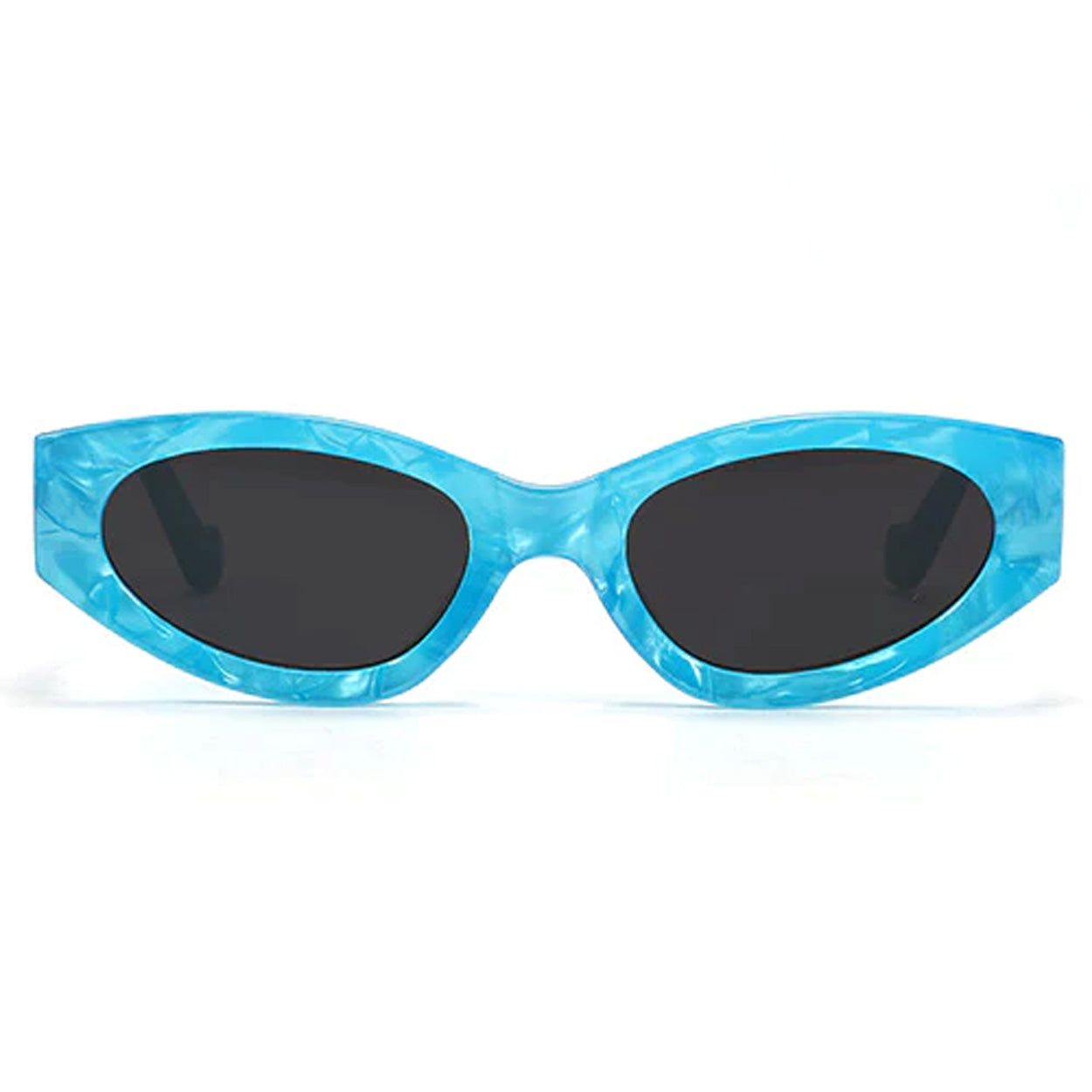 Kat x Money Moves Blue Cateye Sunglasses
