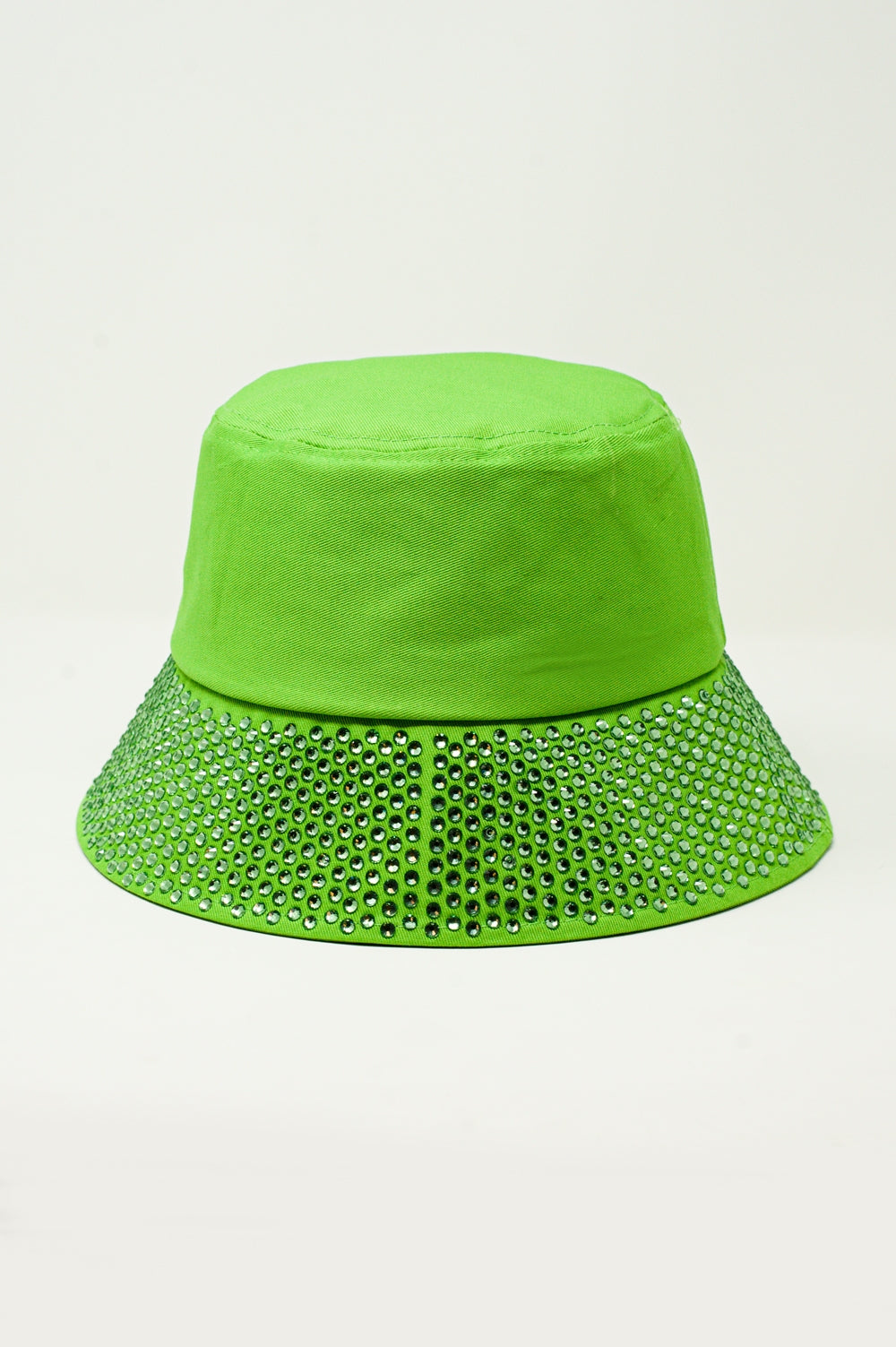 Nayeli Strass Detail Bucket Hat in Green