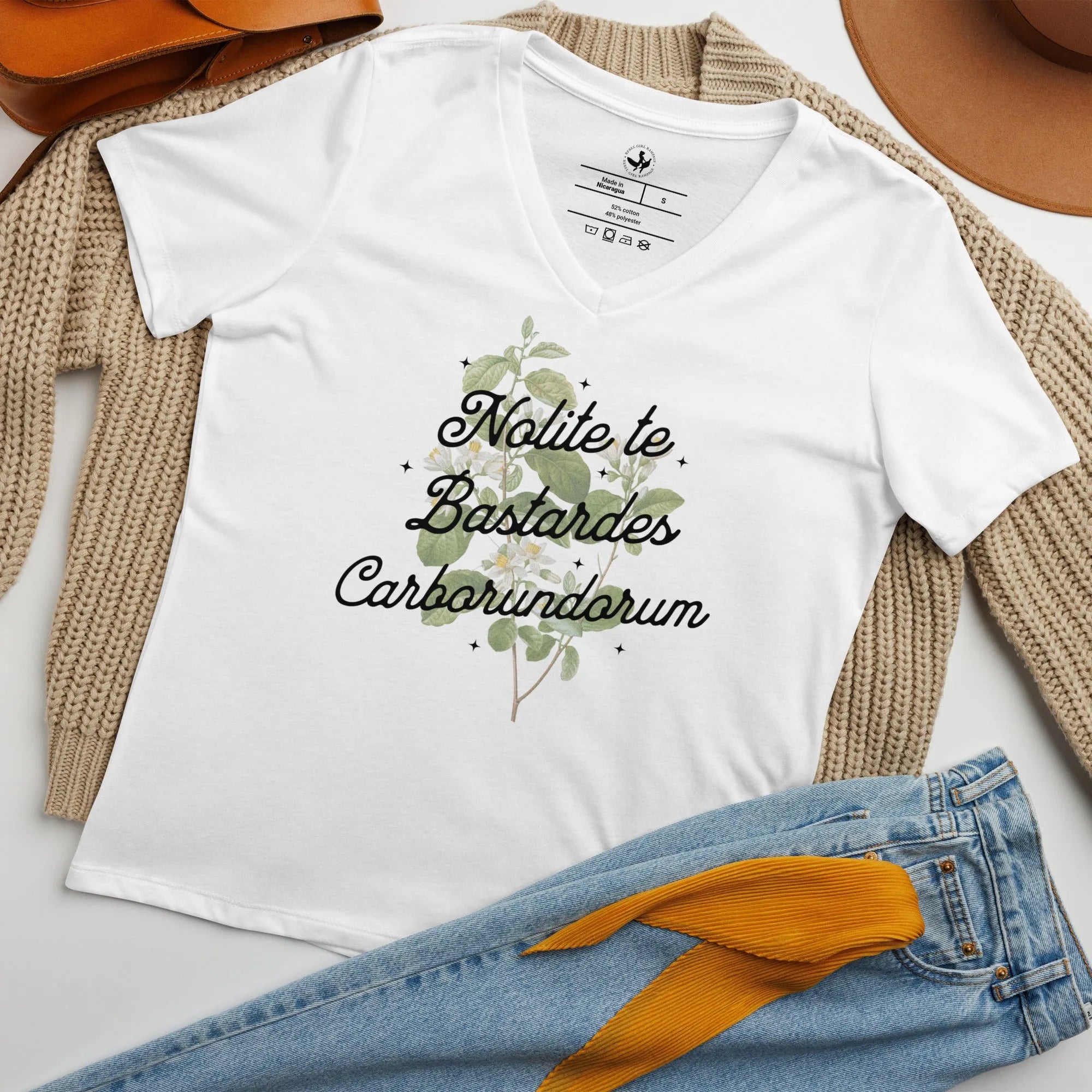 Nolite te Bastardes Carborundorum V-Neck Tee